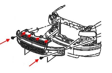 Montageplan für den Chevrolet Express-Kühlergrill (nach 2003)
