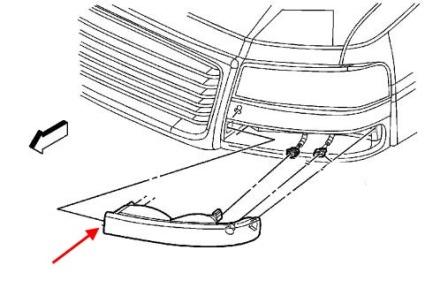 Diagrama de accesorios del parachoques delantero Chevrolet Express (después de 2003)