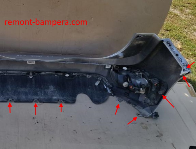rear bumper attachment points Citroen C4 Picasso II (2013-2022)