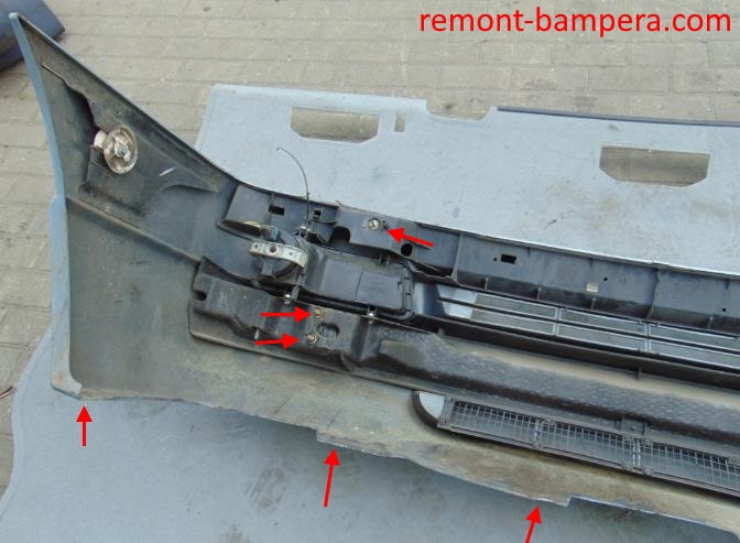 front bumper attachment points Citroen Evasion (1994-2002)