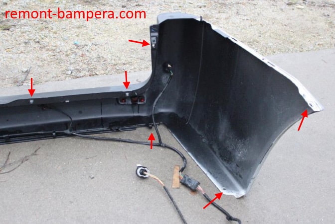 rear bumper attachment points Citroen Jumpy (Dispatch) II (2006-2016)