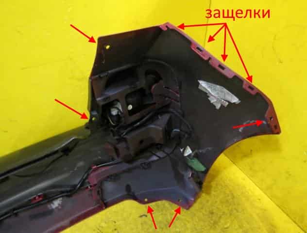 the attachment of the rear bumper for Citroen C3 Picasso