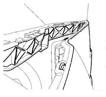 Esquema de montaje del parachoques trasero del Dodge Journey (2007-2020)