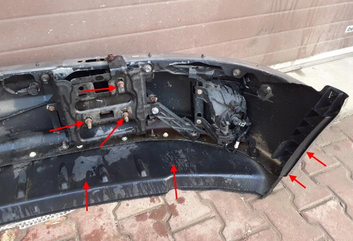 Dodge Ram IV DS/DJ (2009-2018) front bumper attachment points