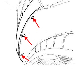 Dodge Journey diagrama de montaje del parachoques delantero