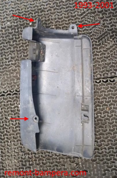 points de fixation du pare-chocs arrière Fiat Ducato II (1993-2006)