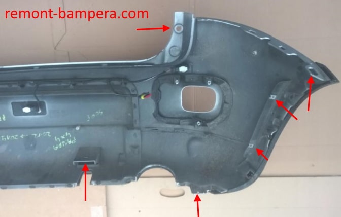 rear bumper attachment points Fiat Panda III (2011-2023)