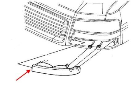 GMC Savana front bumper mounting scheme (after 2003)