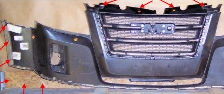 GMC Terrain front bumper mounting points