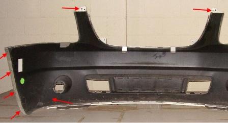 punti di attacco paraurti anteriore GMC Yukon (2007-2014)