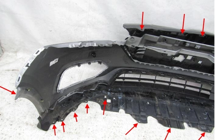 Befestigungspunkte für vordere Stoßstange von Honda HR-V (2015+).