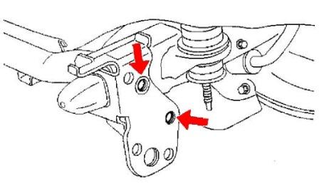 Diagrama de montaje del parachoques delantero Honda Passport