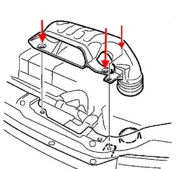 схема крепления переднего бампера Honda Ridgeline