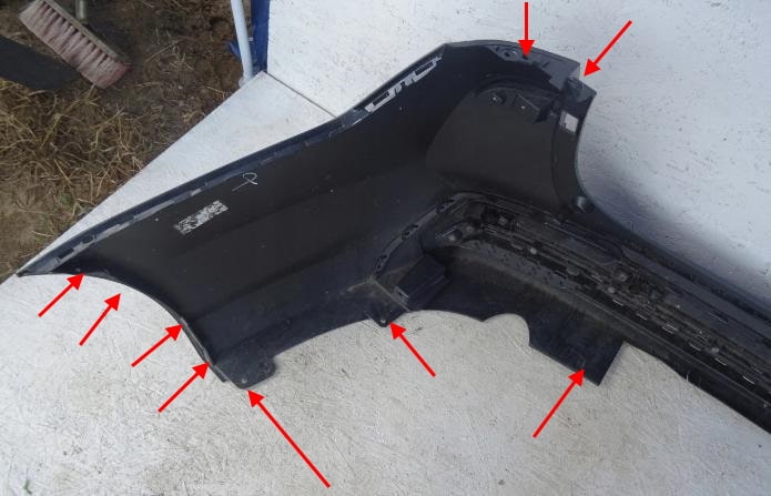 points de fixation du pare-chocs arrière Hyundai i30 PD (2016+)
