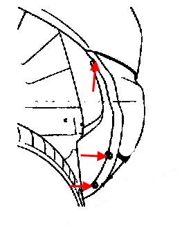 Esquema fijación paragolpes trasero Santa Fe 1 (2000-2006)