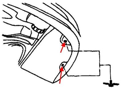 Schéma de montage du pare-chocs avant Hyundai Sonata 4 (EF, EF New)