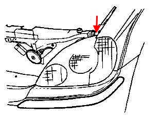 схема крепления указателя поворотов Hyundai Terracan