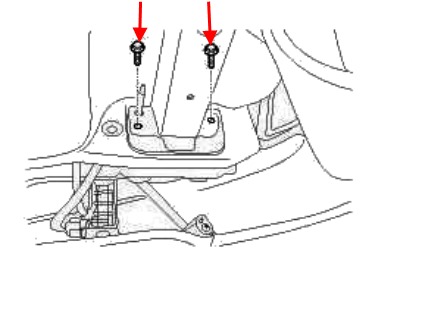the scheme of fastening the rear bumper of the Hyundai Veloster