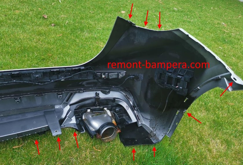 rear bumper mounting locations for Infiniti Q30 / QX30 (2015-2019)