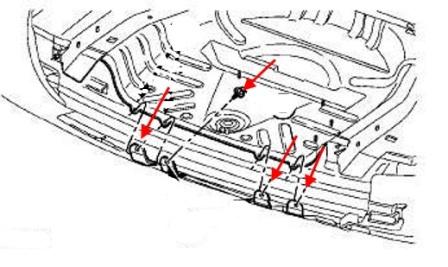 diagrama de montaje del parachoques trasero Jeep Compass (2007-2017)