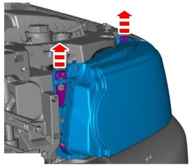 Diagrama de montaje del faro de Land Rover Range Rover Sport
