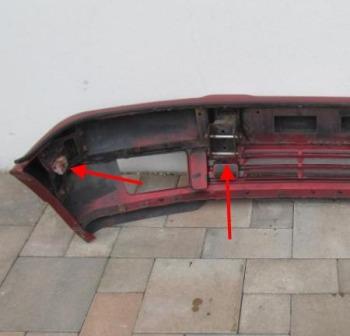 the attachment of the front bumper Land Rover Range Rover II (1994-2002)