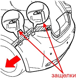 diagram of rear bumper Lexus CT