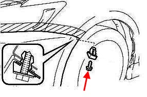 Diagrama de montaje del parachoques delantero del Lexus CT