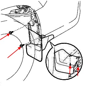 Diagrama de montaje del parachoques trasero del Lexus GX 460