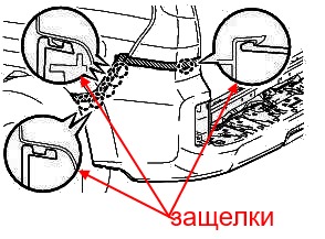 Diagrama de montaje del parachoques trasero del Lexus GX 460