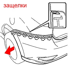 diagram of rear bumper Lexus RX (2008)
