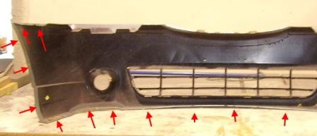 Lincoln LS front bumper mounting points