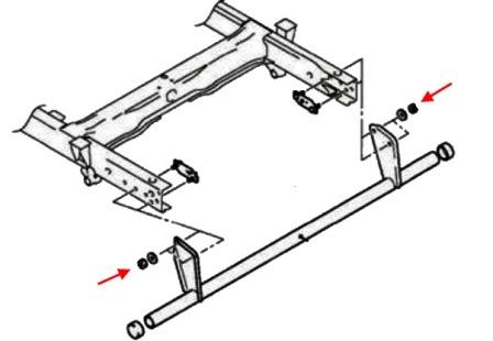 Diagrama de montaje del parachoques trasero Mitsubishi L200 (Triton / Warrior)