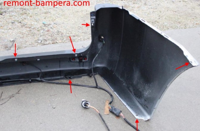 rear bumper attachment points Peugeot Expert II (2006-2016)