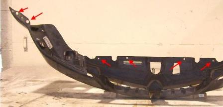 mounting points for the Pontiac G8 front bumper