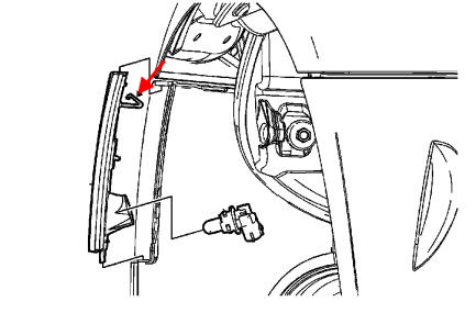 Pontiac Solstice diagrama de montaje del parachoques delantero