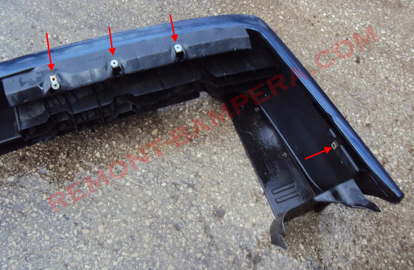 rear bumper mounting locations renault 21