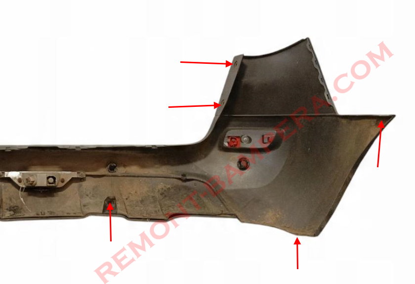 points de fixation du pare-chocs arrière Renault Koleos I