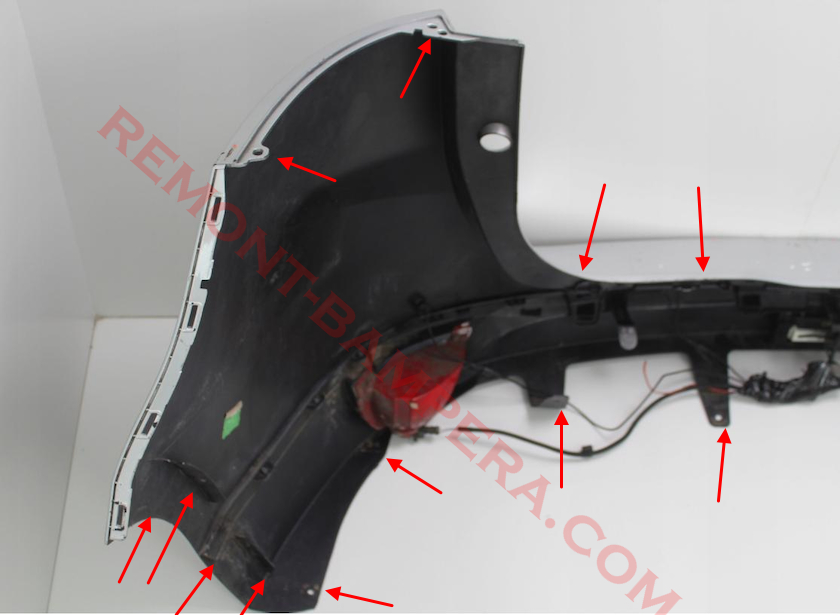 rear bumper mounting points Renault Scenic III