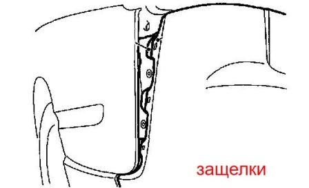 the scheme of fastening the rear bumper of the Subaru Baja
