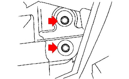 the scheme of fastening the rear bumper of the Subaru Baja