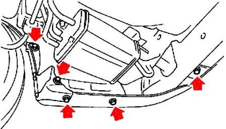 the scheme of fastening of the rear bumper Subaru Forester SF (1997-2002)