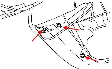 schema montaggio paraurti anteriore Subaru Forester SG (2005-2008)