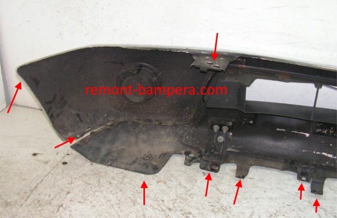 Suzuki Equator front bumper attachment points