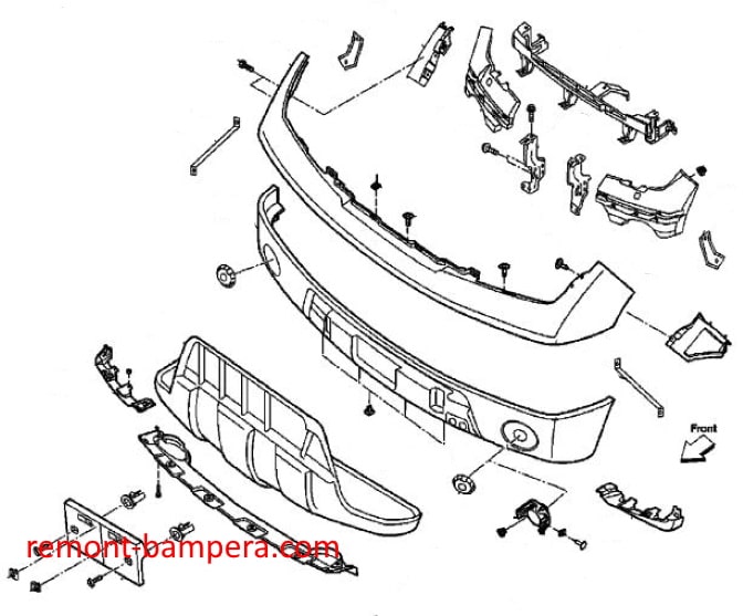 Suzuki Equator Front Bumper Mounting Diagram