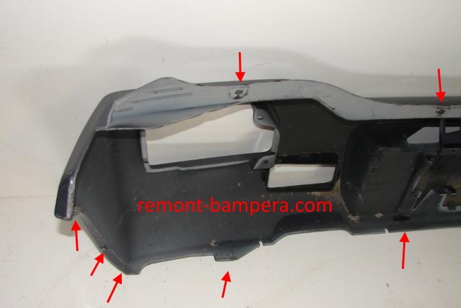 rear bumper attachment points Suzuki Wagon R+ I (1997-2000)