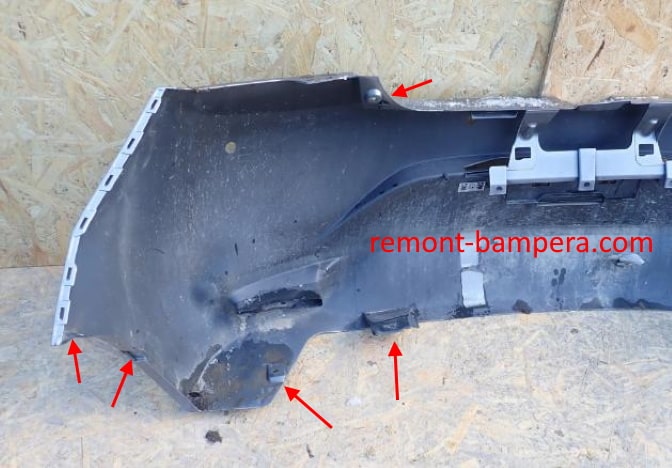 rear bumper attachment points Suzuki Baleno II (2015-2022)