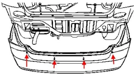 diagram rear bumper Suzuki Forenza (Reno)