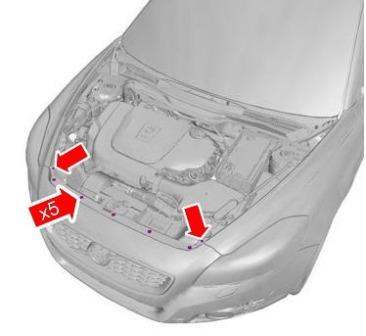 схема крепления переднего бампера Volvo C30