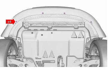 схема крепления переднего бампера Volvo S40 V50 (2004-2012)